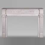 Antique Louis XVI style mantel in Statuary marble from Carrara