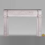 Antique Louis XVI style mantel in Statuary marble from Carrara