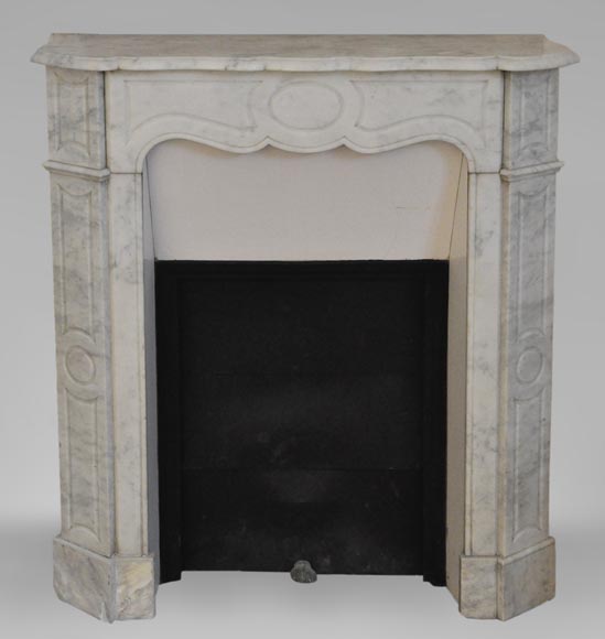 Very Small Antique Louis Xv Style Fireplace Pompadour Model In