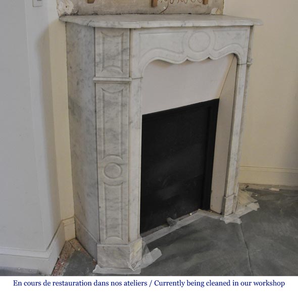 Very Small Antique Louis Xv Style Fireplace Pompadour Model In