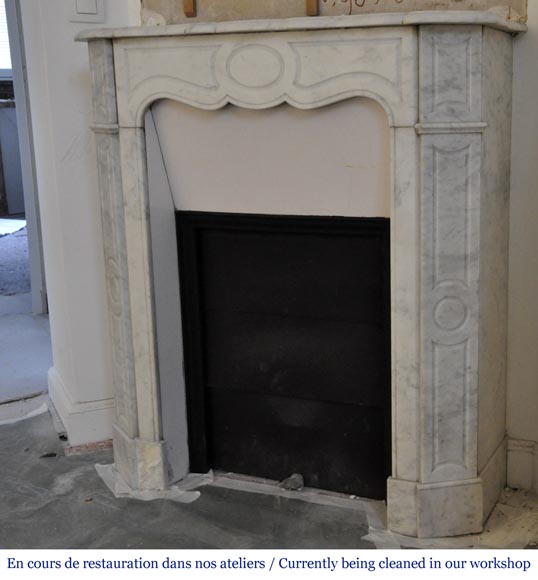 Very Small Antique Louis Xv Style Fireplace Pompadour Model In