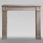 Antique Louis XVI period fireplace in Carrara marble