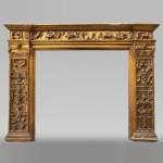Italian 18th century fireplace in carved wood