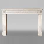 Antique Louis XVI period fireplace in statuary marble