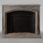Antique Louis XIV style Bolection fireplace in Turquin marble