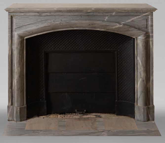 Antique Louis XIV style Bolection fireplace in Turquin marble-0