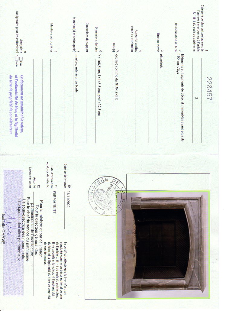 Export certificate