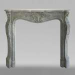 Antique Louis XV style fireplace in Carrara marble