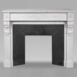 Napoleon III mantel in Carrara marble