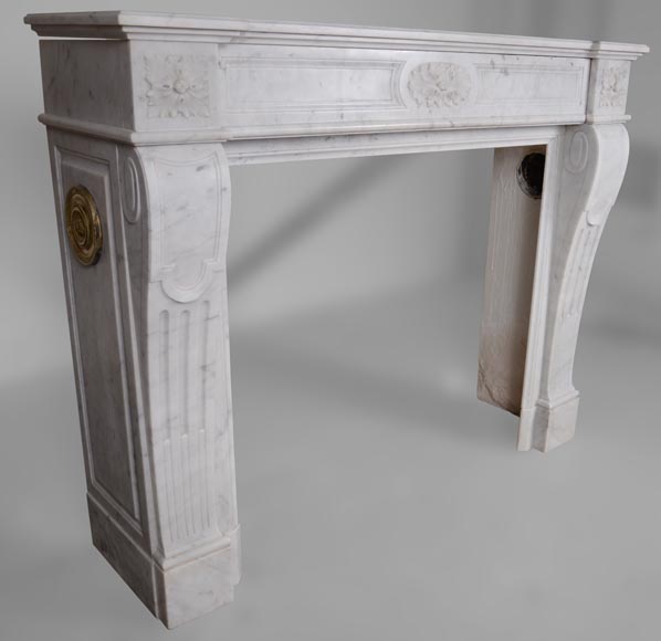 Small Louis XVI style fireplace with roses-2