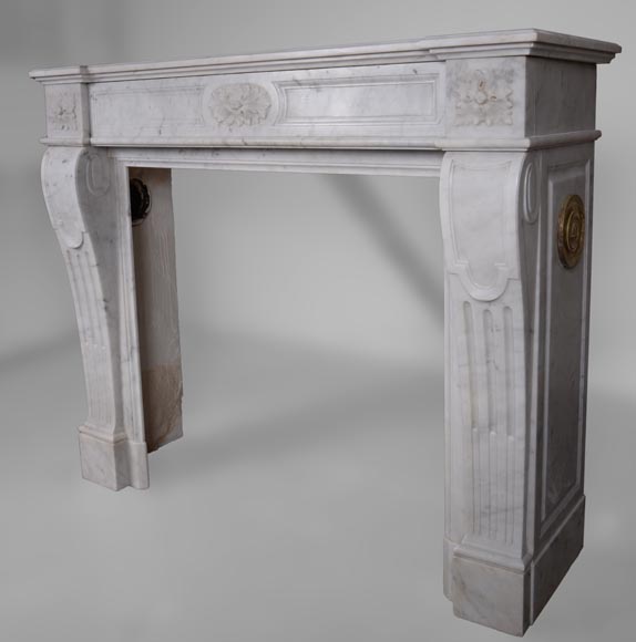 Small Louis XVI style fireplace with roses-5