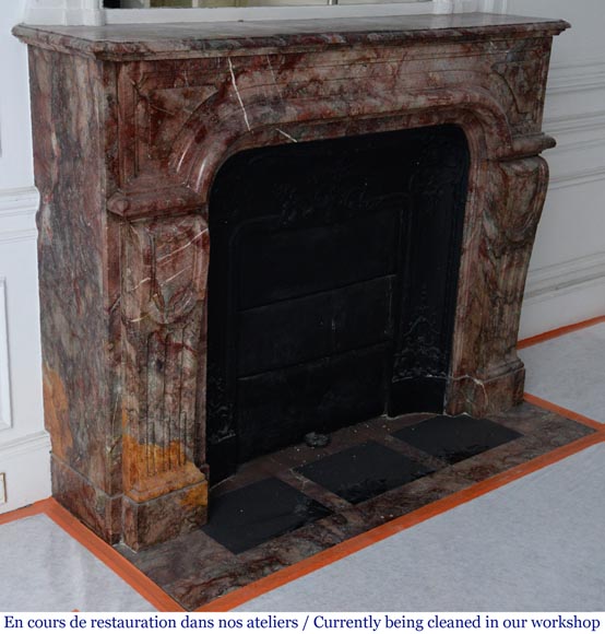 Antique Regency style marble fireplace-2