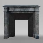 Antique Louis XVI style mantel in grey marble