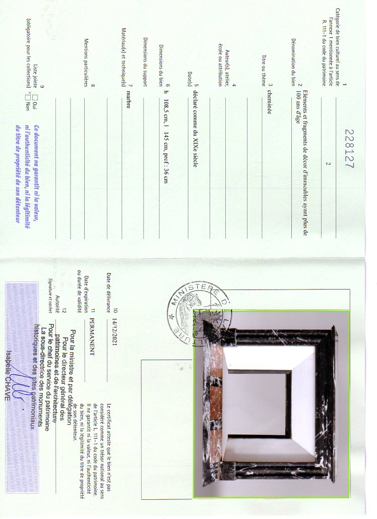 Export certificate