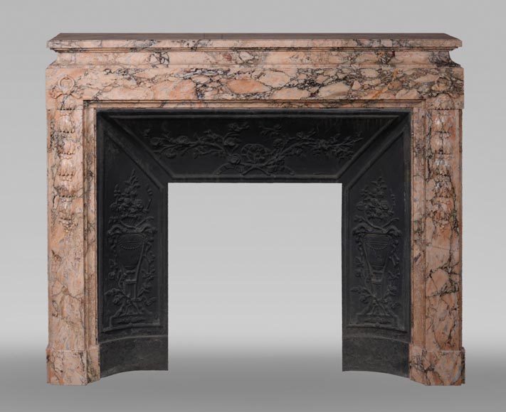 Antique Napoleon III mantel in Skyros marble-0