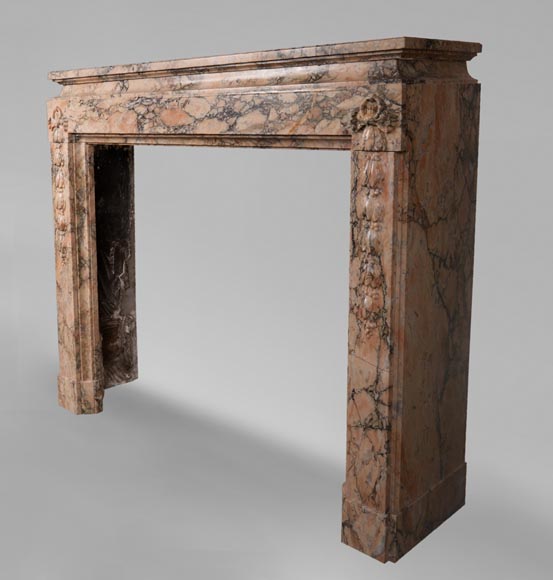 Antique Napoleon III mantel in Escalettes marble-6