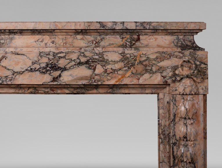 Antique Napoleon III mantel in Skyros marble-7