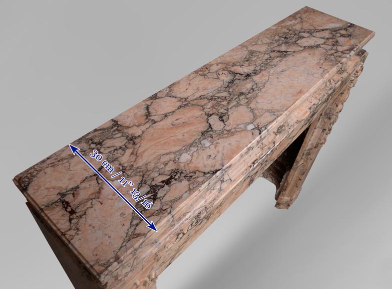 Antique Napoleon III mantel in Escalettes marble-9