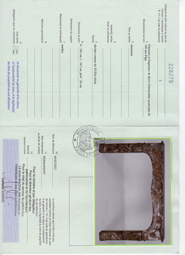 Export certificate