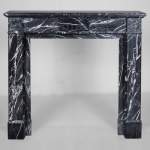 Louis XVI style fireplace in black Marquina marble