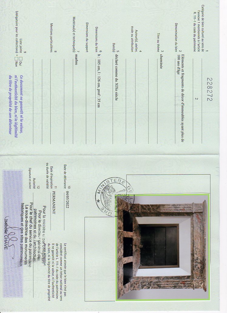 Export certificate