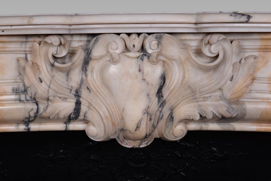 Regency style fireplace in Paonozzao marble, 19th century-1