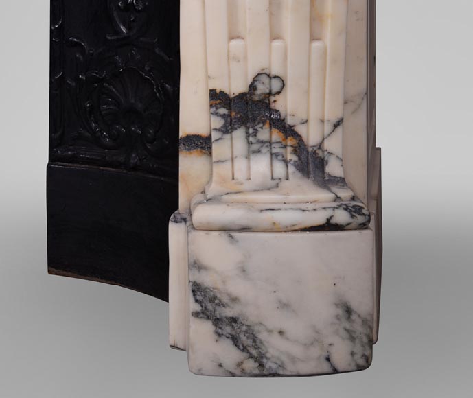 Regency style fireplace in Paonozzao marble, 19th century-8