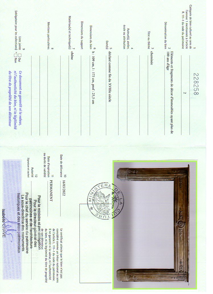 Export certificate