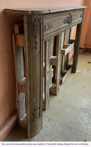 Louis XVI period mantel in oak-3