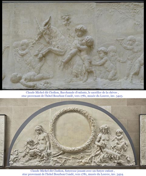 Campan marble fireplace in the Louis XIV style, with bronzes after Clodion Campan marble fireplace in the Louis XIV style, with bronzes after Clodion-15