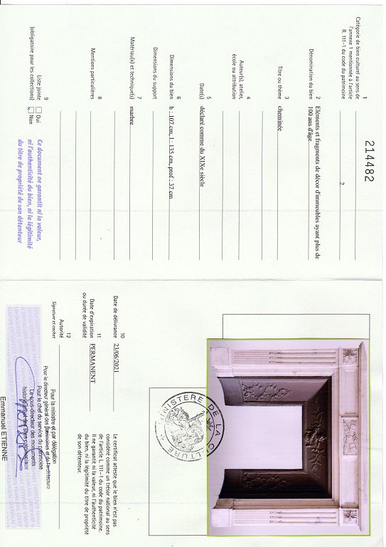 Export certificate