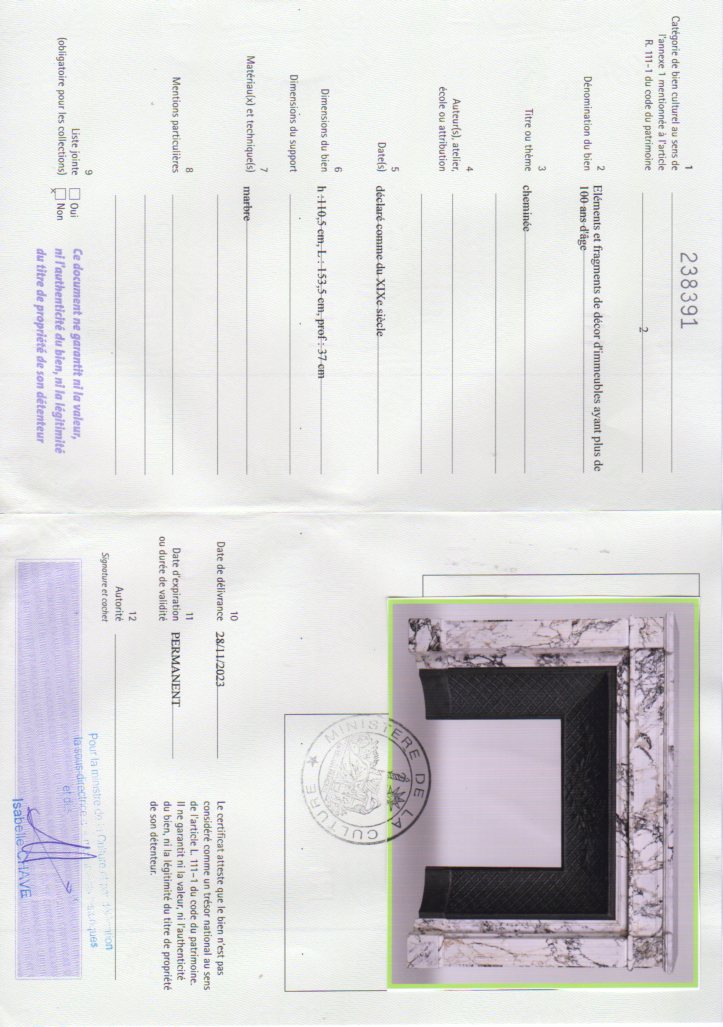 Export certificate