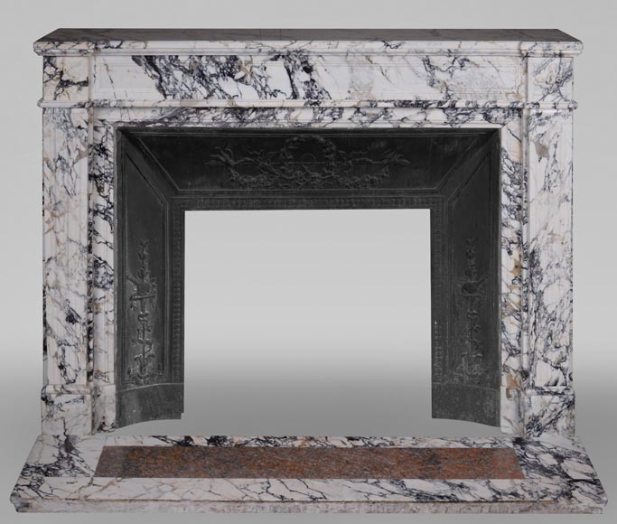 Louis XVI style mantel in Saravenza marble-0