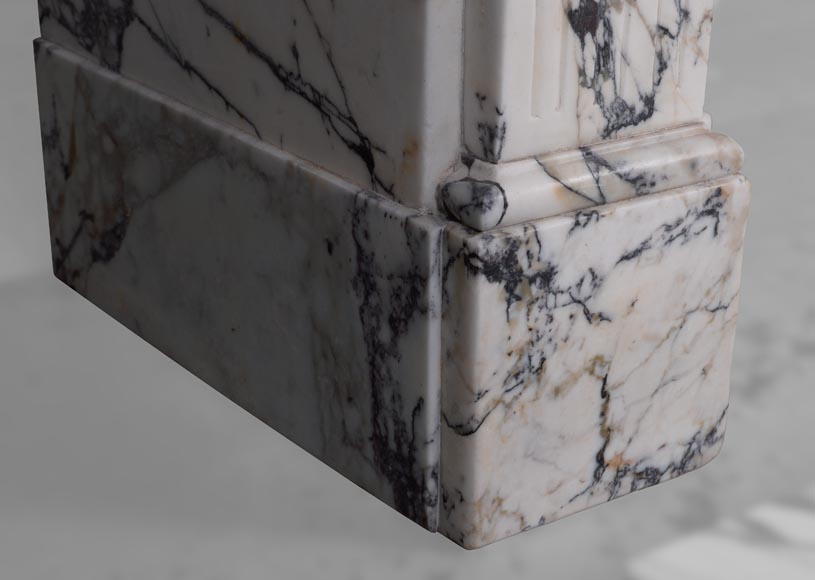 Louis XVI style mantel in Saravenza marble-4