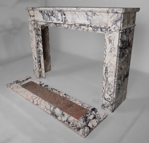 Louis XVI style mantel in Saravenza marble-5