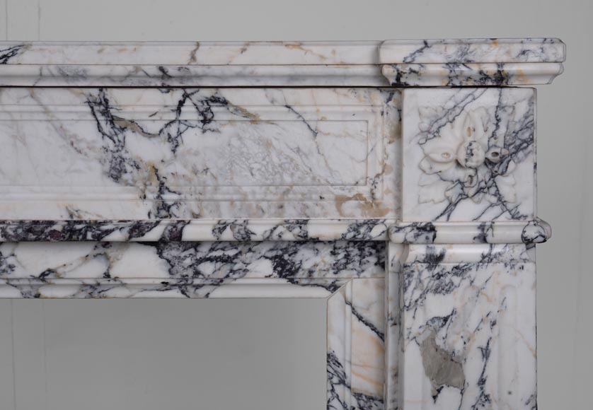 Louis XVI style mantel in Saravenza marble-6