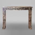 Very beautiful Louis XVI mantel with a sunflower