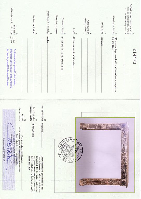 Export certificate