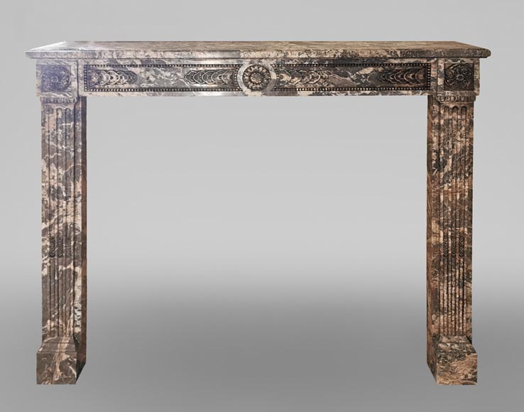 Very beautiful Louis XVI mantel with a sunflower-0