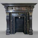 Remarkable and monumental Flemish Neo-Renaissance style fireplace, second half of the 19th century