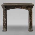 Napoleon III style fireplace in Campan marble with modillions
