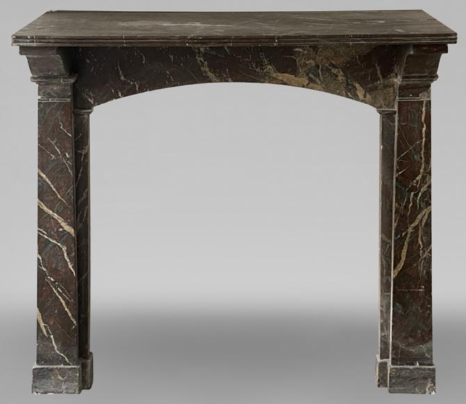 Napoleon III style fireplace in Campan marble with modillions-0