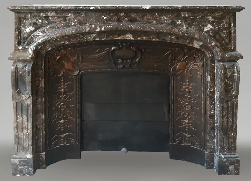  Antique Regency style fireplace in Breccia Pavonazza-0