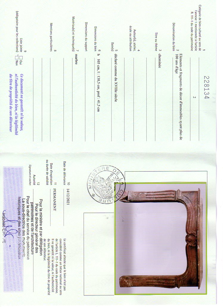 Export certificate