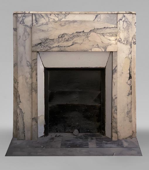 Art Deco fireplace, Arabescato fireplace-0