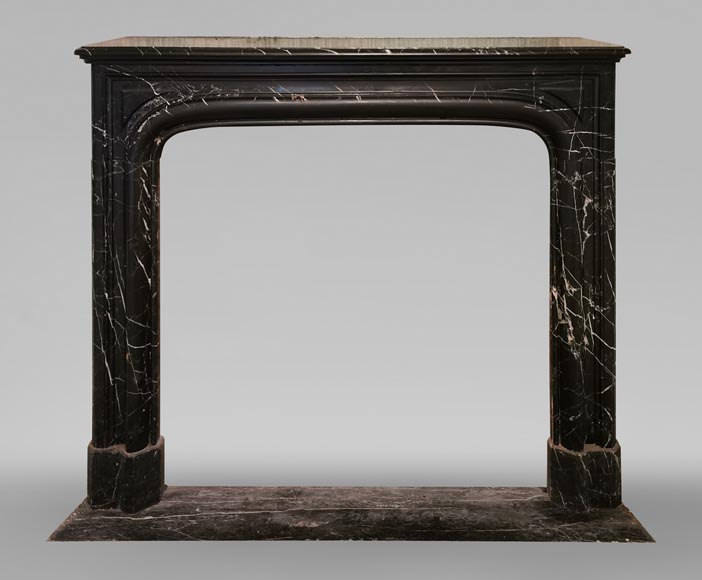 Antique Louis XIV mantel in Marquina marble-0