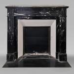 Antique Louis XVI style fireplace in Marquina marble