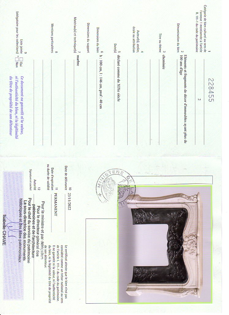 Export certificate
