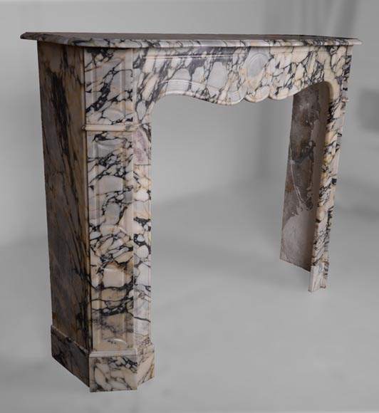 Pompadour model fireplace in Medici Breccia-2