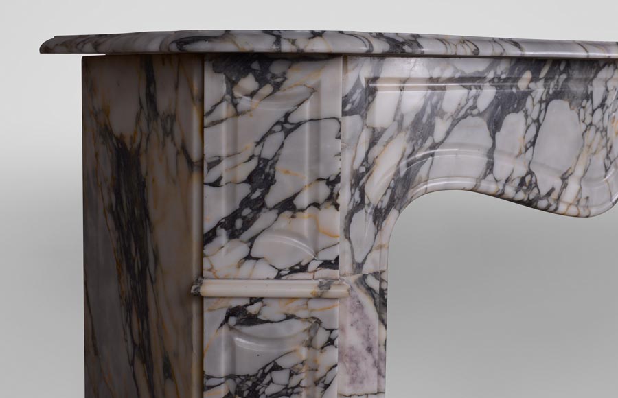 Pompadour model fireplace in Medici Breccia-3